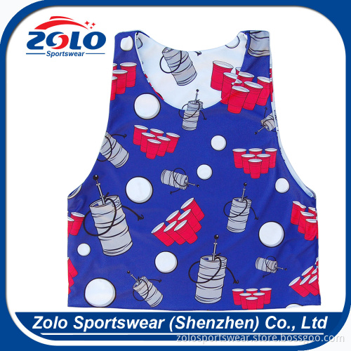 Cheap Customized Sublimation Reversible Lacrosse Jerseys With Crew Neck Sleeves